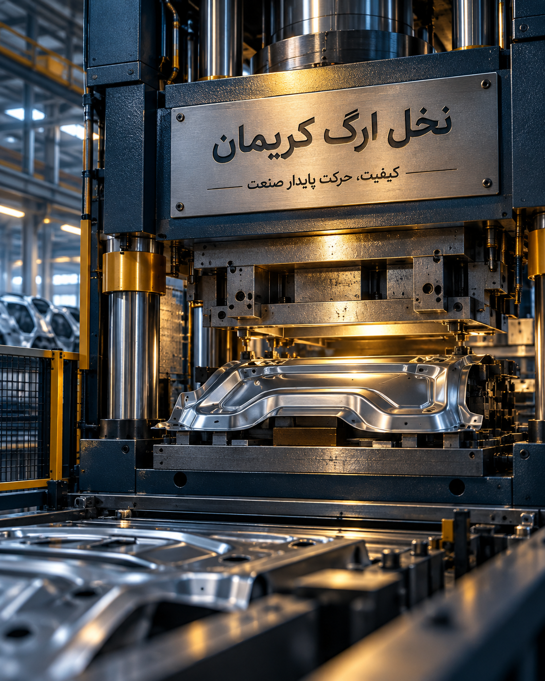 دستگاه پرس صنعتی نخل ارگ کریمان در خط تولید قطعات خودرو